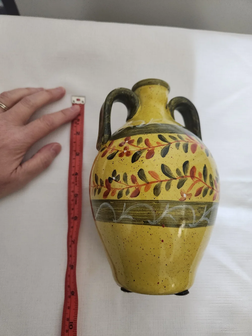 Vintage TOYO Bringier McConnell Yellow Ceramic Vase